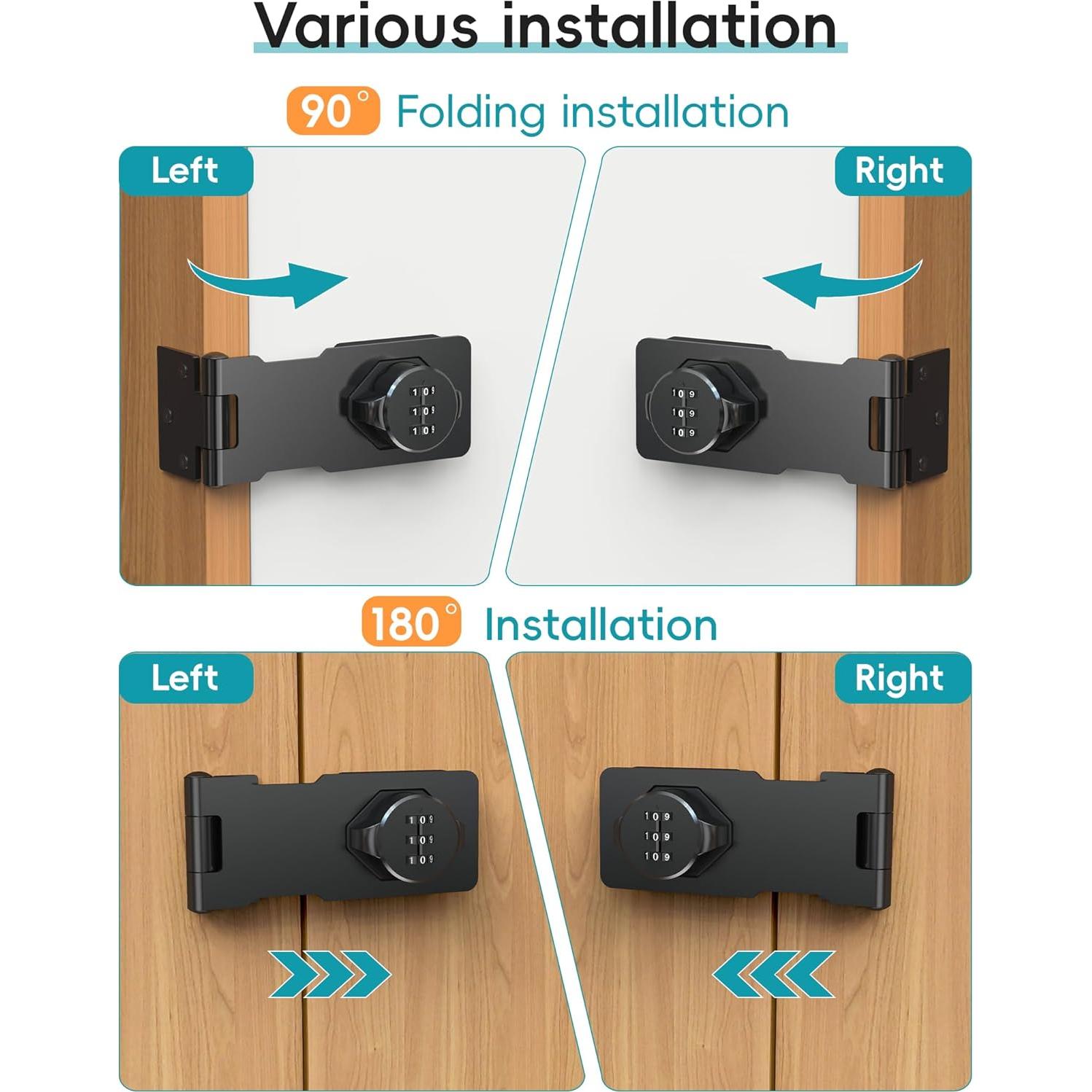 Cerradura de Combinación I-EASYDWW HZ2304001 Negra para Gabinete