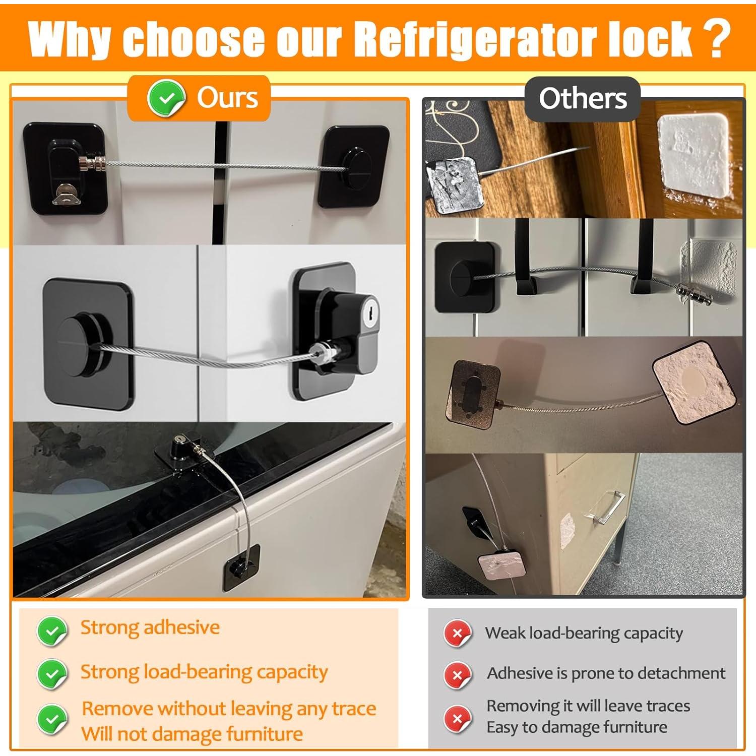Cerraduras de Refrigerador YTDSUP a Prueba de Niños - Paquete de 2