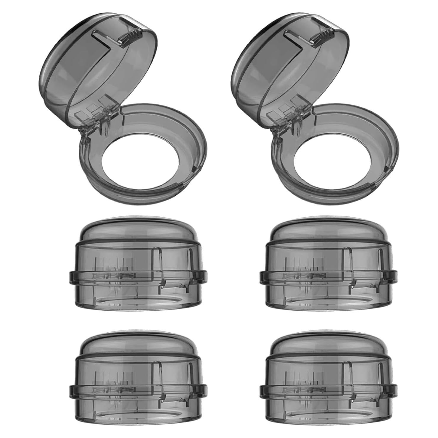 Cubiertas de Seguridad para Perillas de Estufa - 6 Pcs Negro