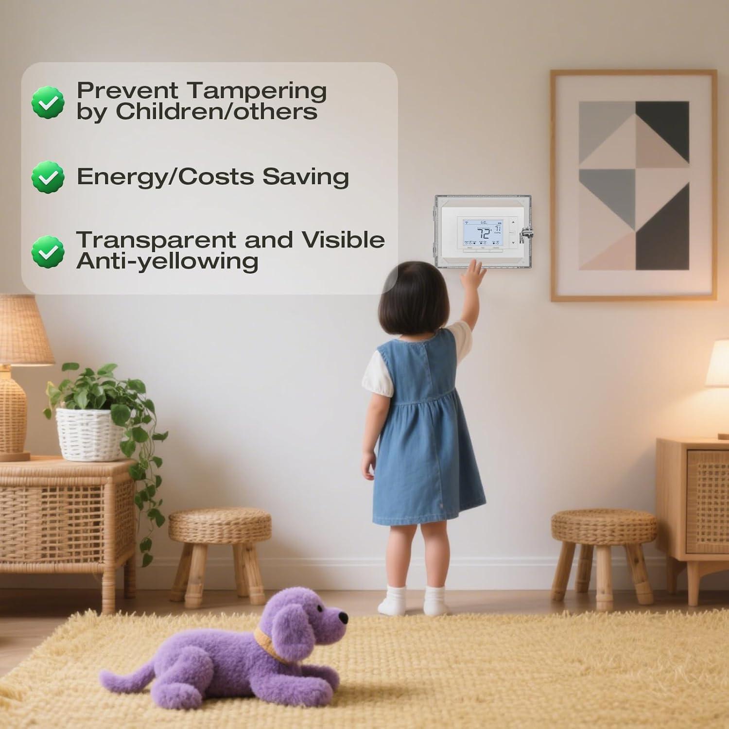 Caja de Cerradura para Termostato AUURIO 2 PCS con Llave