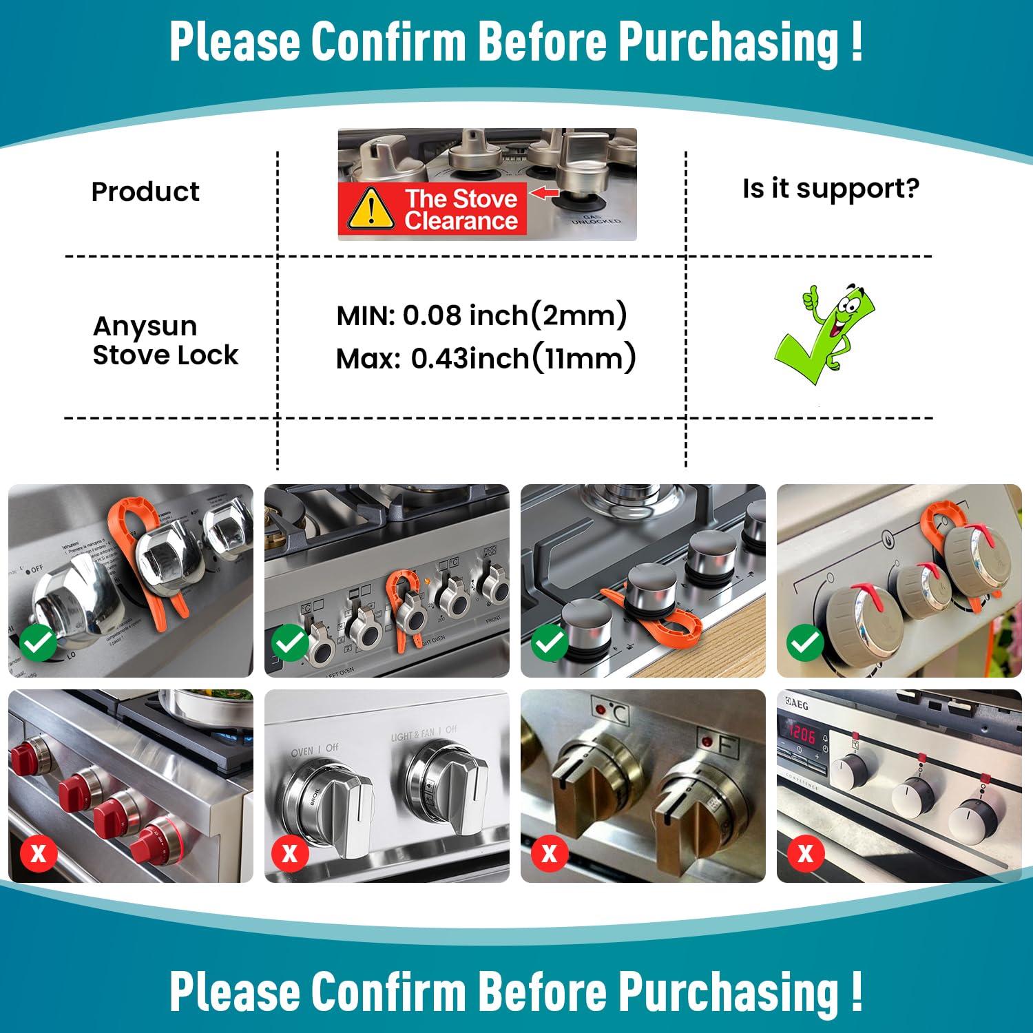 Bloqueo de Perilla de Estufa Seguridad Infantil Rojo - 5 Piezas