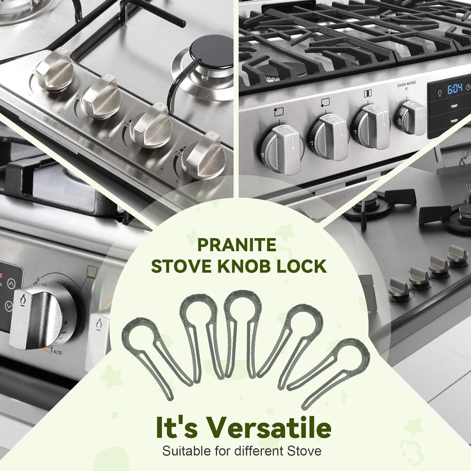 Bloqueos de Perillas de Estufa a Prueba de Bebés - 5 Unidades Gris