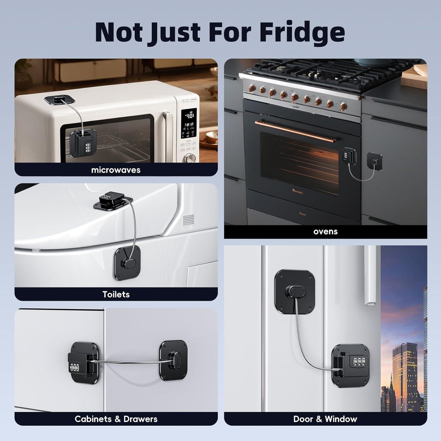 Cerradura de Refrigerador WILNIRY con Código y Adhesivo 1PACK