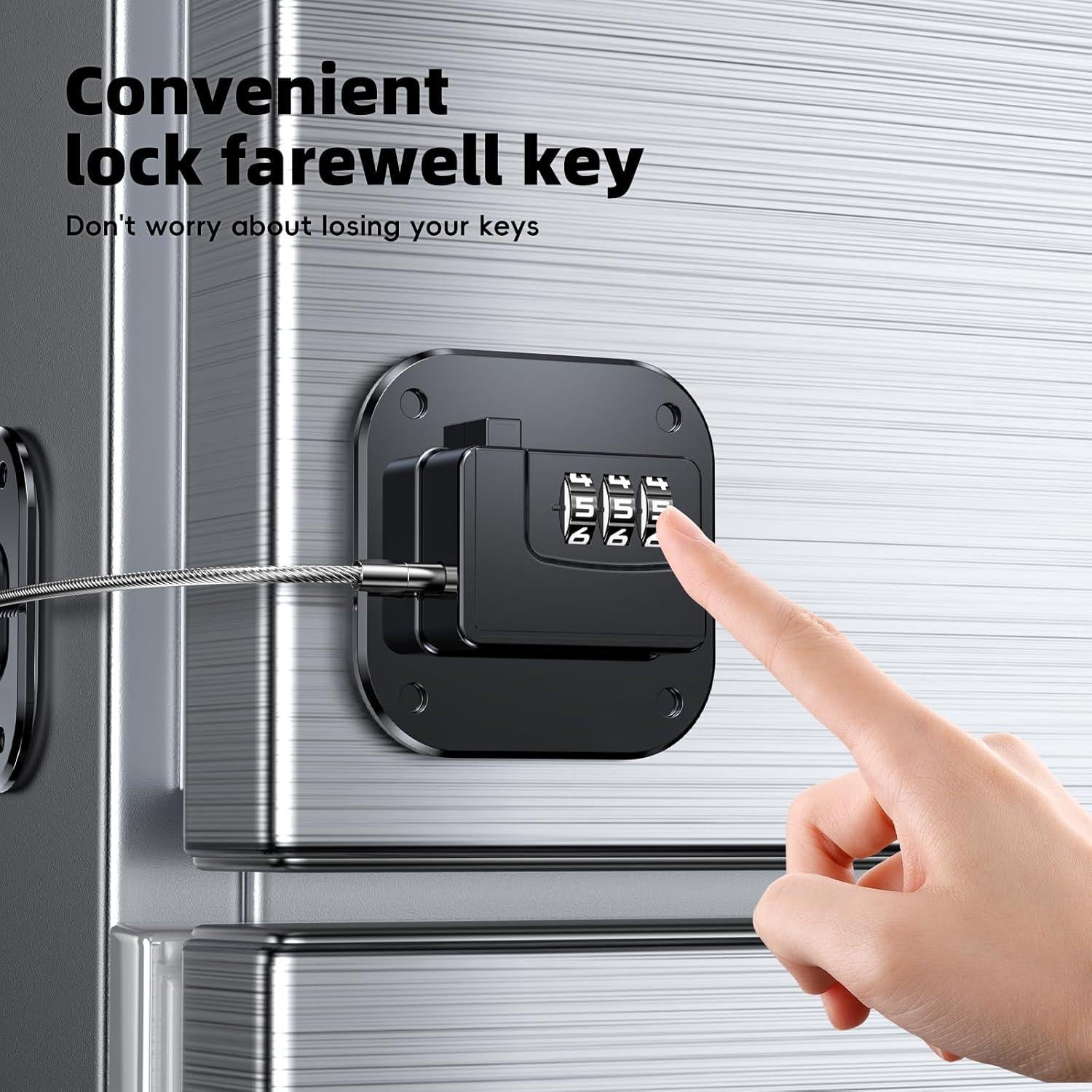 Cerradura de Refrigerador WILNIRY con Código y Adhesivo 1PACK