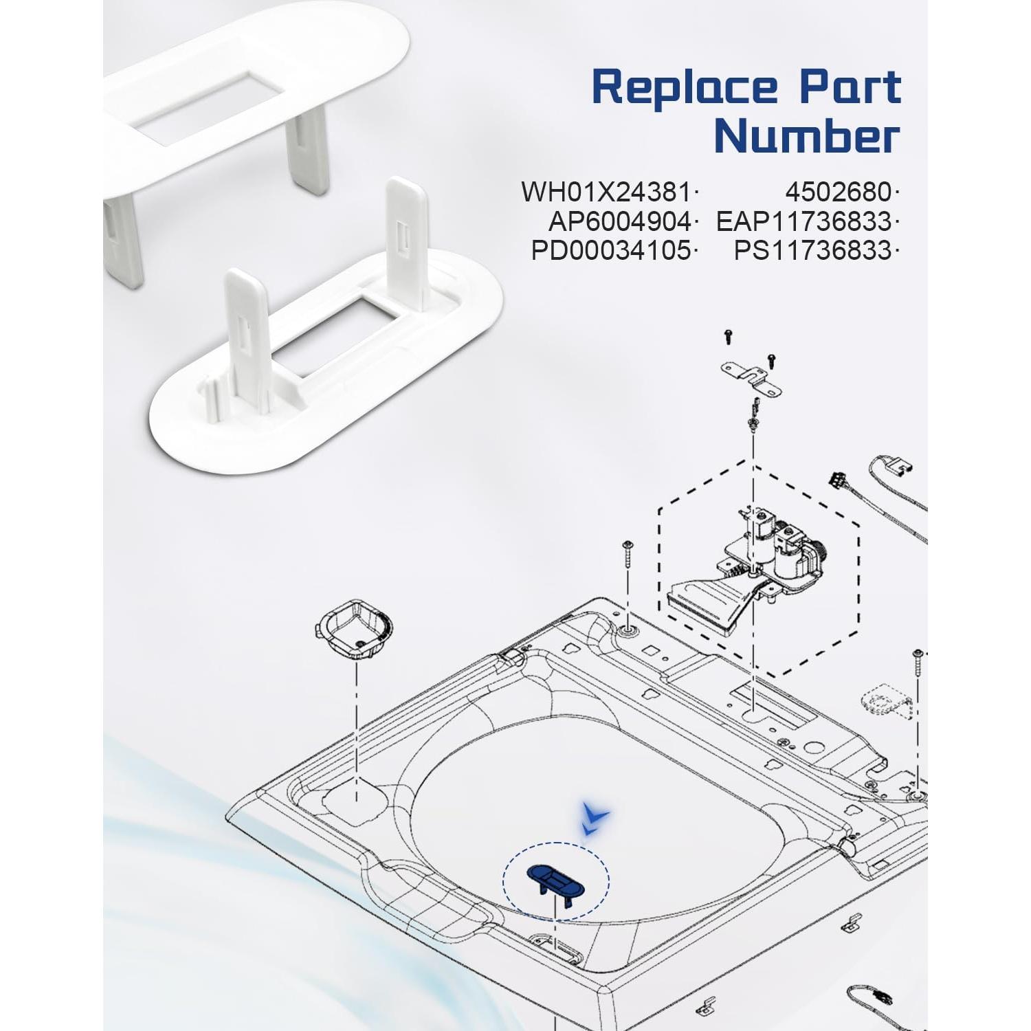 Cubierta de Bloqueo de Tapa de Lavadora GE Hotpoint WH01X24381