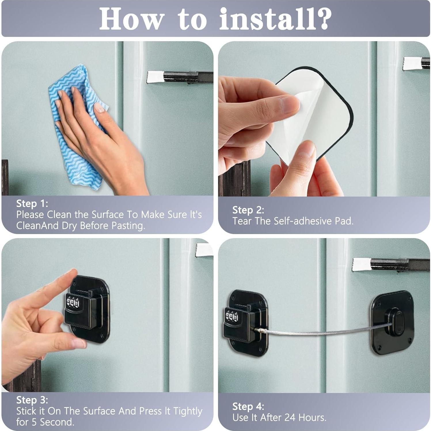 Cerradura de Refrigerador MRBULLOCK a Prueba de Niños - 2 Piezas