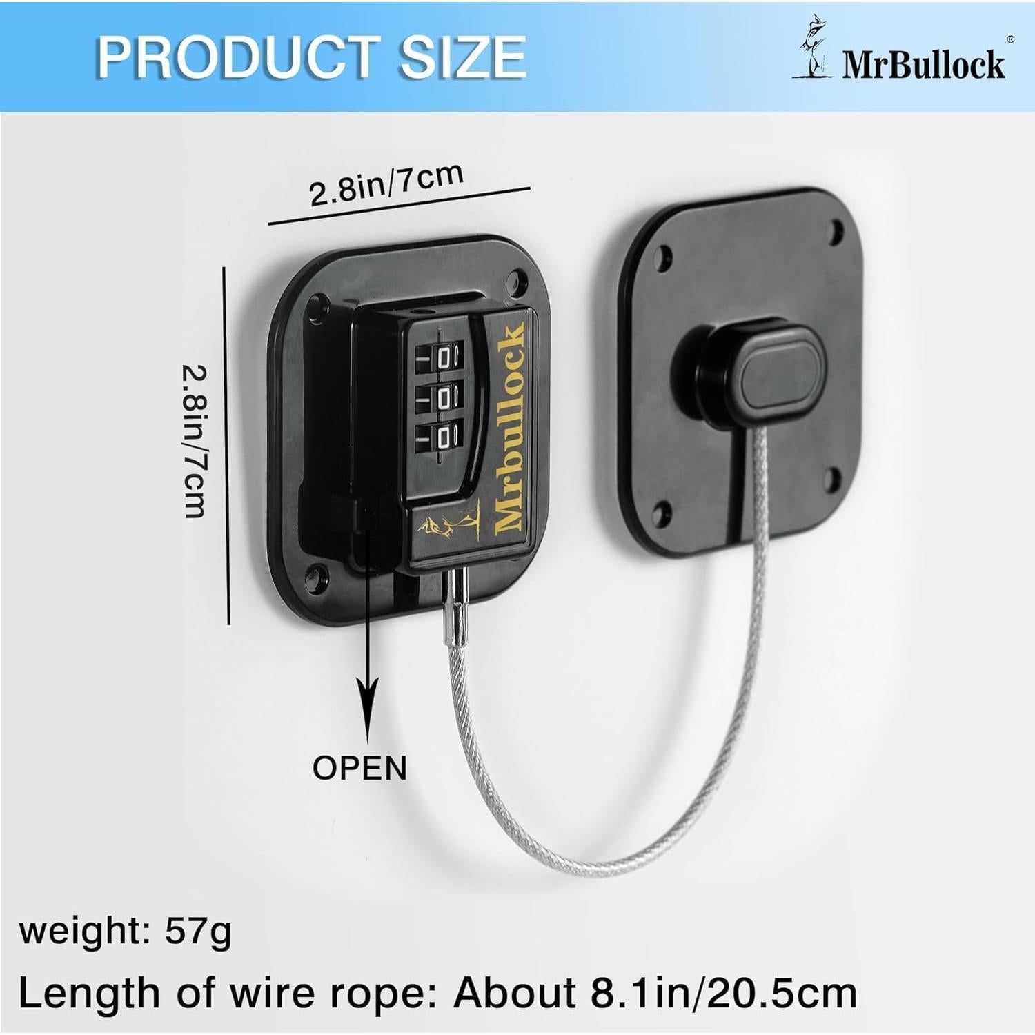 Cerradura de Refrigerador MRBULLOCK a Prueba de Niños - 2 Piezas
