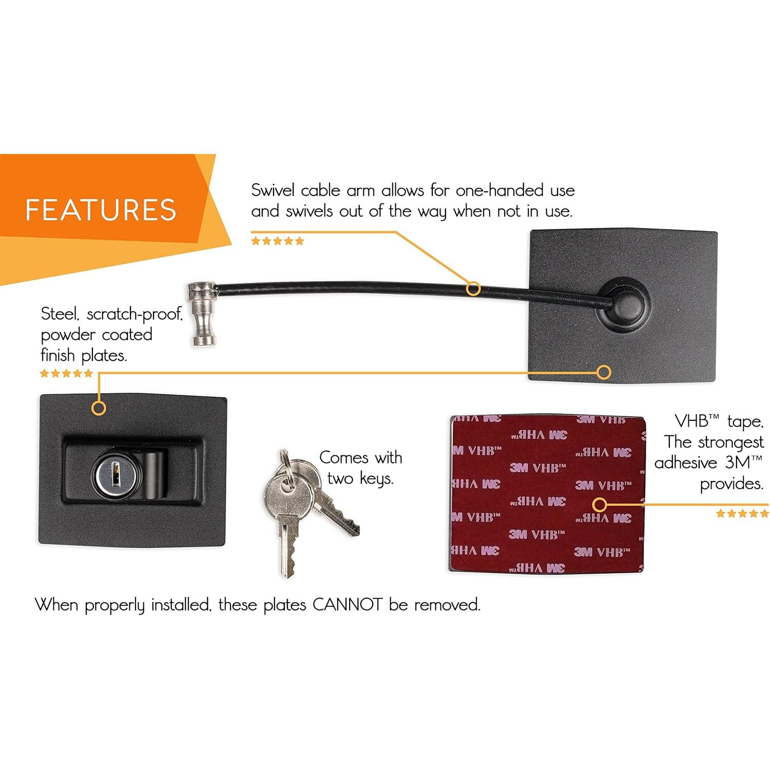 Cerradura de Refrigerador Guardianite con Llave Blanca