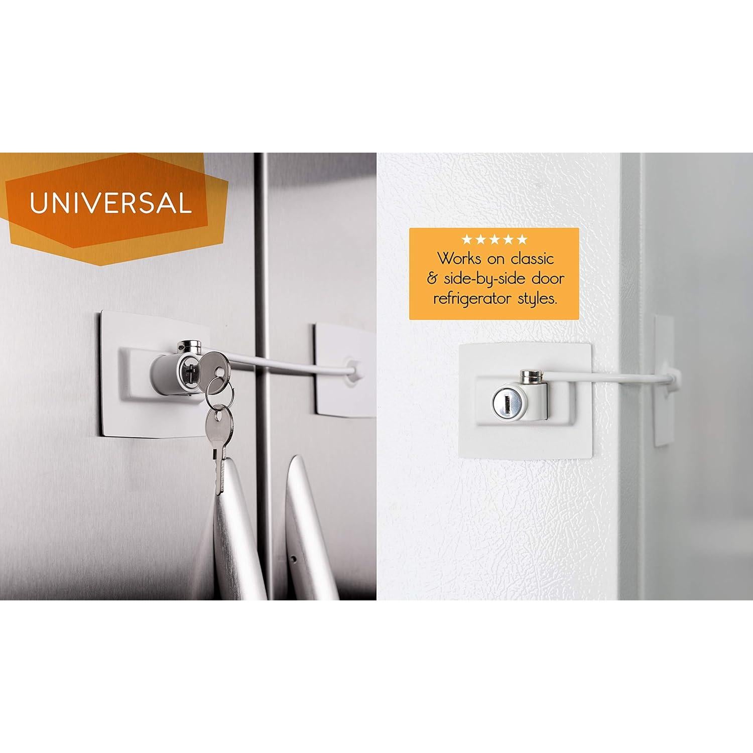 Cerradura de Refrigerador Guardianite con Llave Blanca