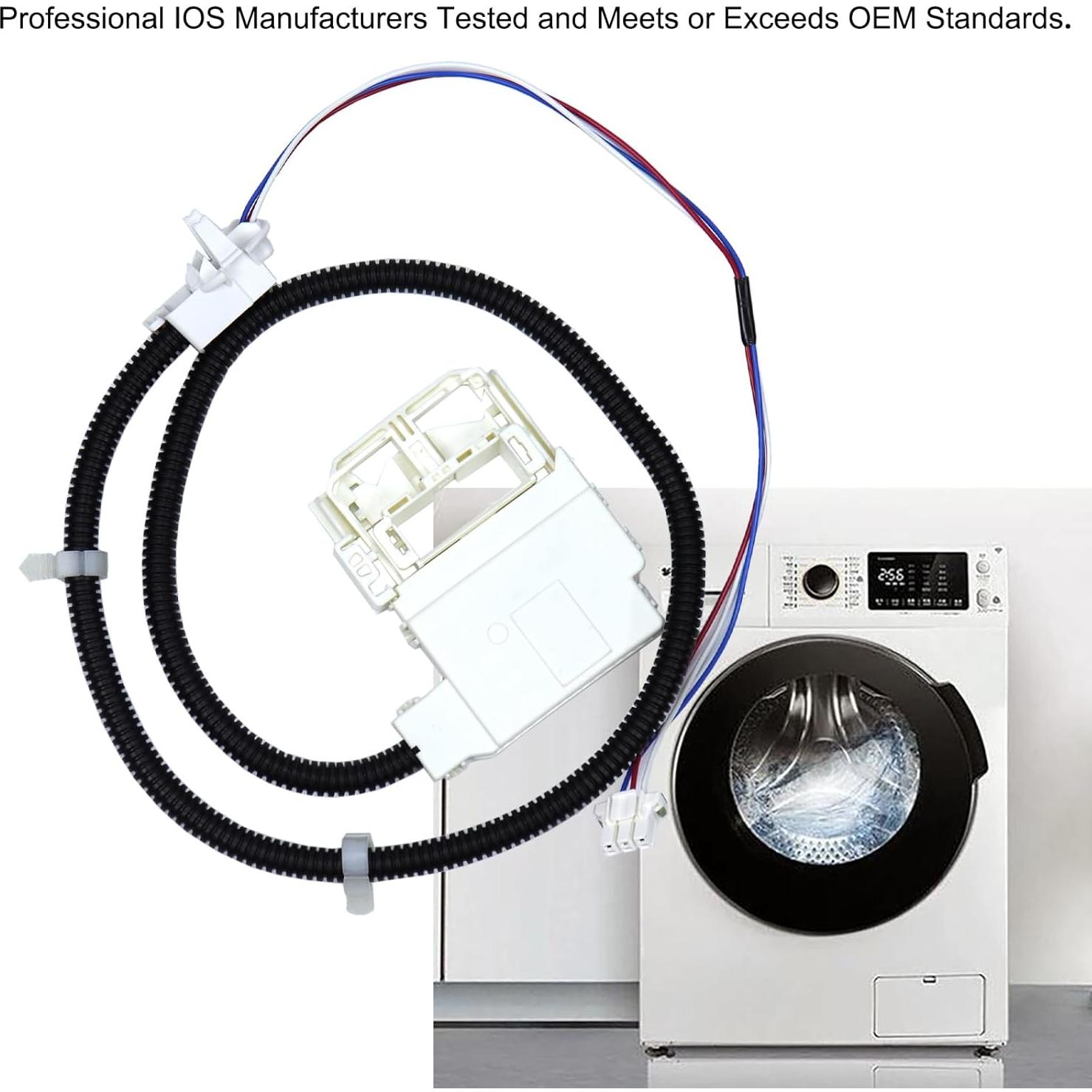 Interruptor de bloqueo de tapa GE WH08X32657 y arnés de repuesto