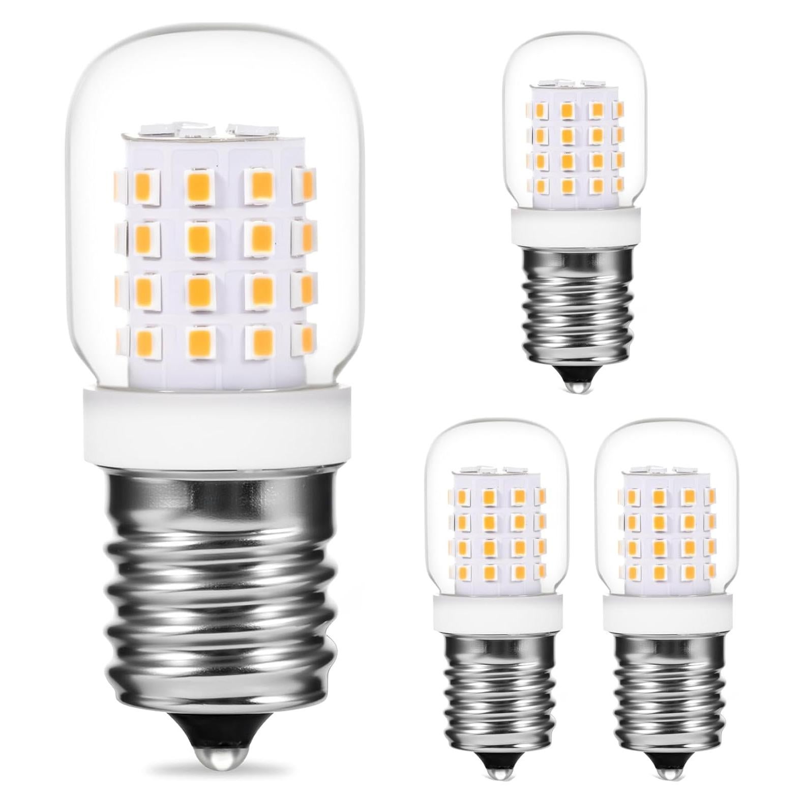 Bombilla E17 3W LED para Microondas Whirlpool 2700K 4 Paquetes