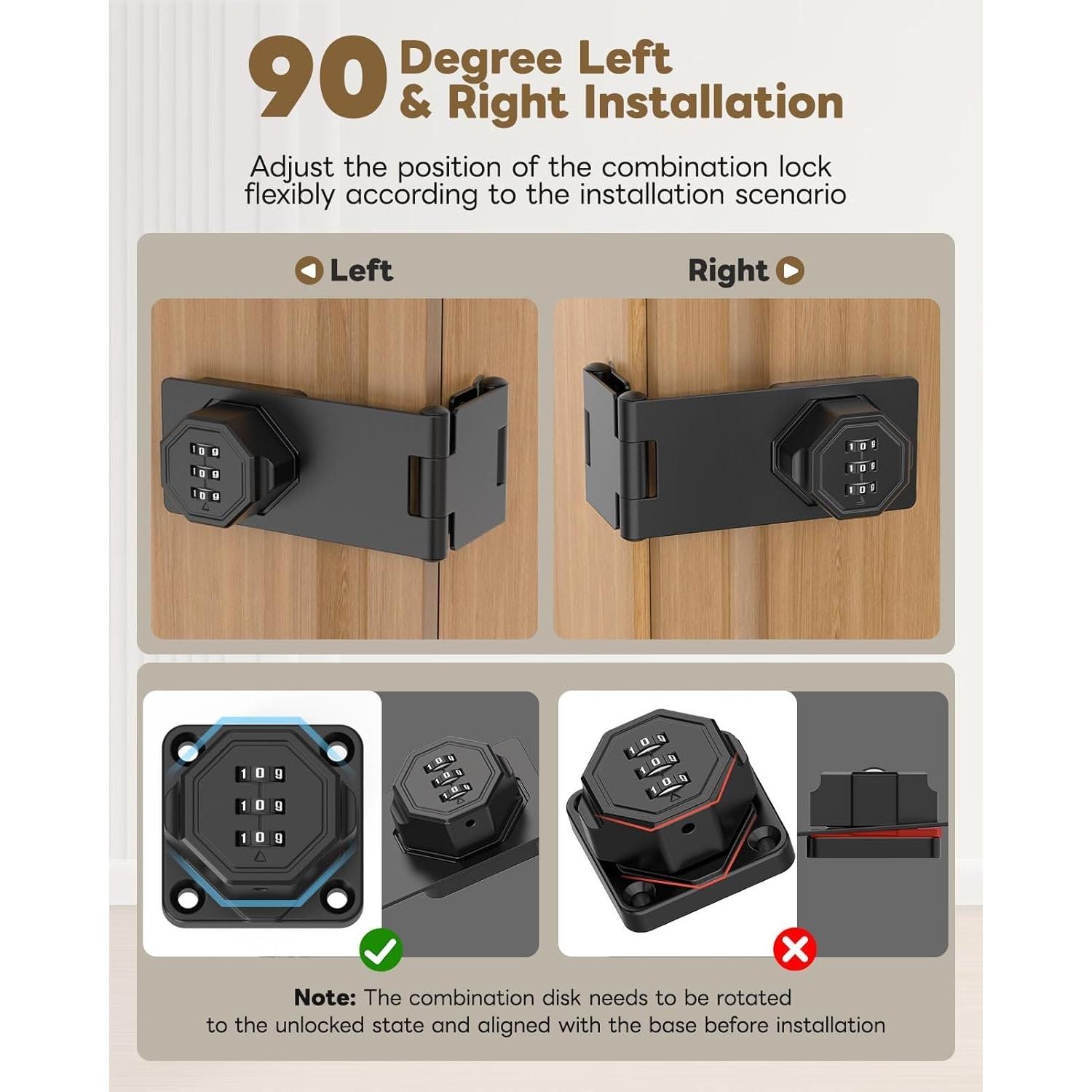 Cerradura de Gabinete Anobeyi AI-Code Lock05 Negra con Combinación