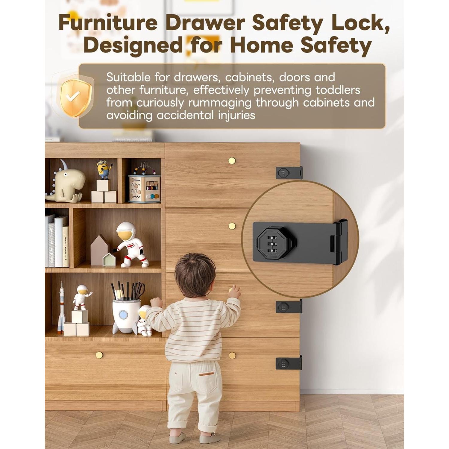 Cerradura de Gabinete Anobeyi AI-Code Lock05 Negra con Combinación