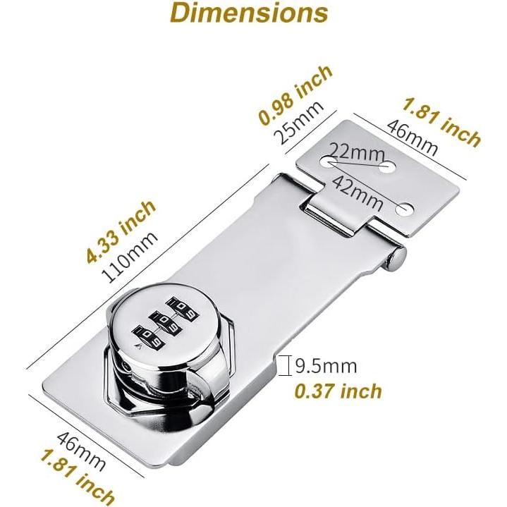 Cerradura de Combinación Sin Llave ETEKJOY 3 Dígitos para Armario