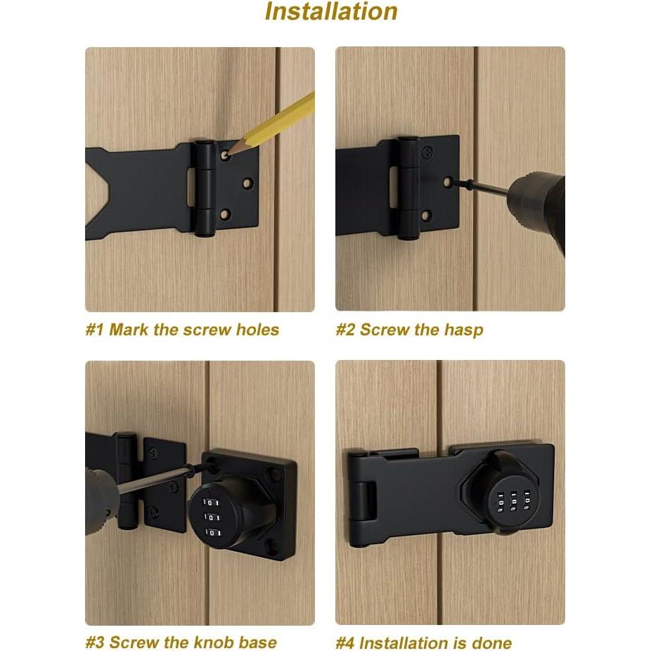 Cerradura de Combinación Sin Llave ETEKJOY 3 Dígitos para Armario