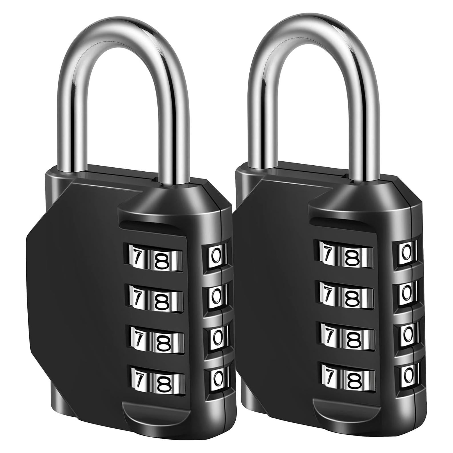Candado de Combinación Fayleeko 4 Dígitos Negro - 2 Paquete