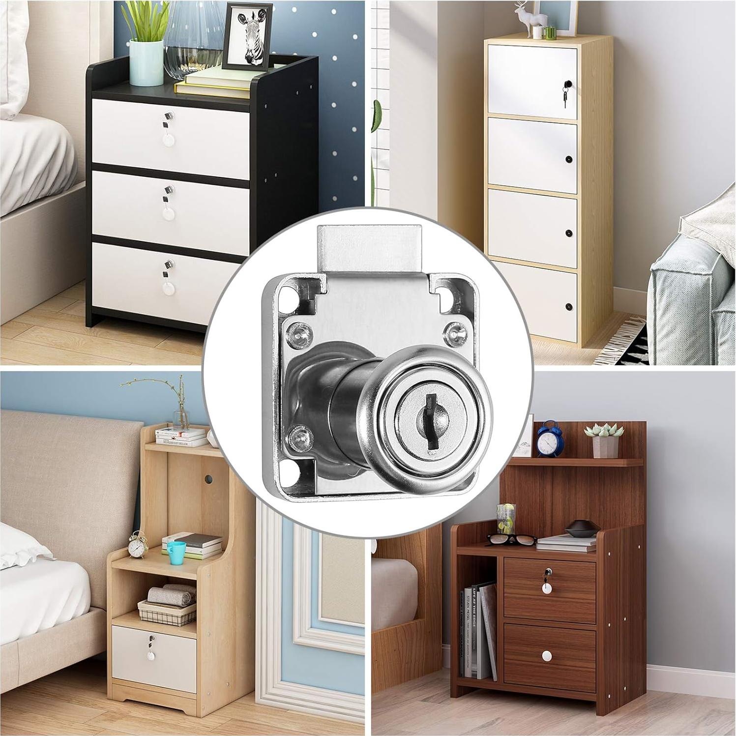 Cerradura de Seguridad para Muebles Tanice - 4 Piezas con 8 Llaves