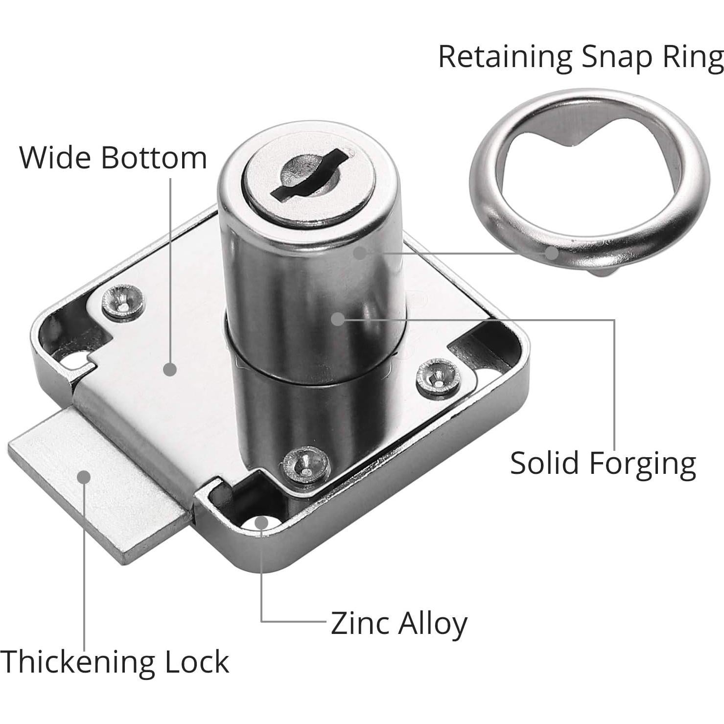 Cerradura de Seguridad para Muebles Tanice - 4 Piezas con 8 Llaves