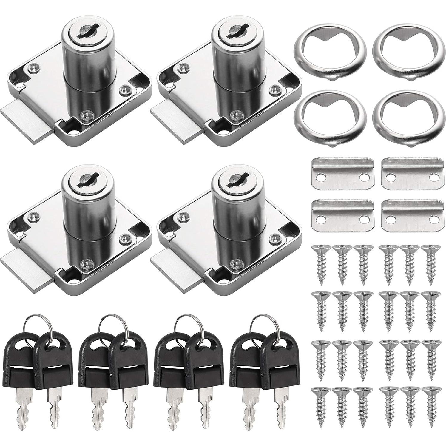 Cerradura de Seguridad para Muebles Tanice - 4 Piezas con 8 Llaves