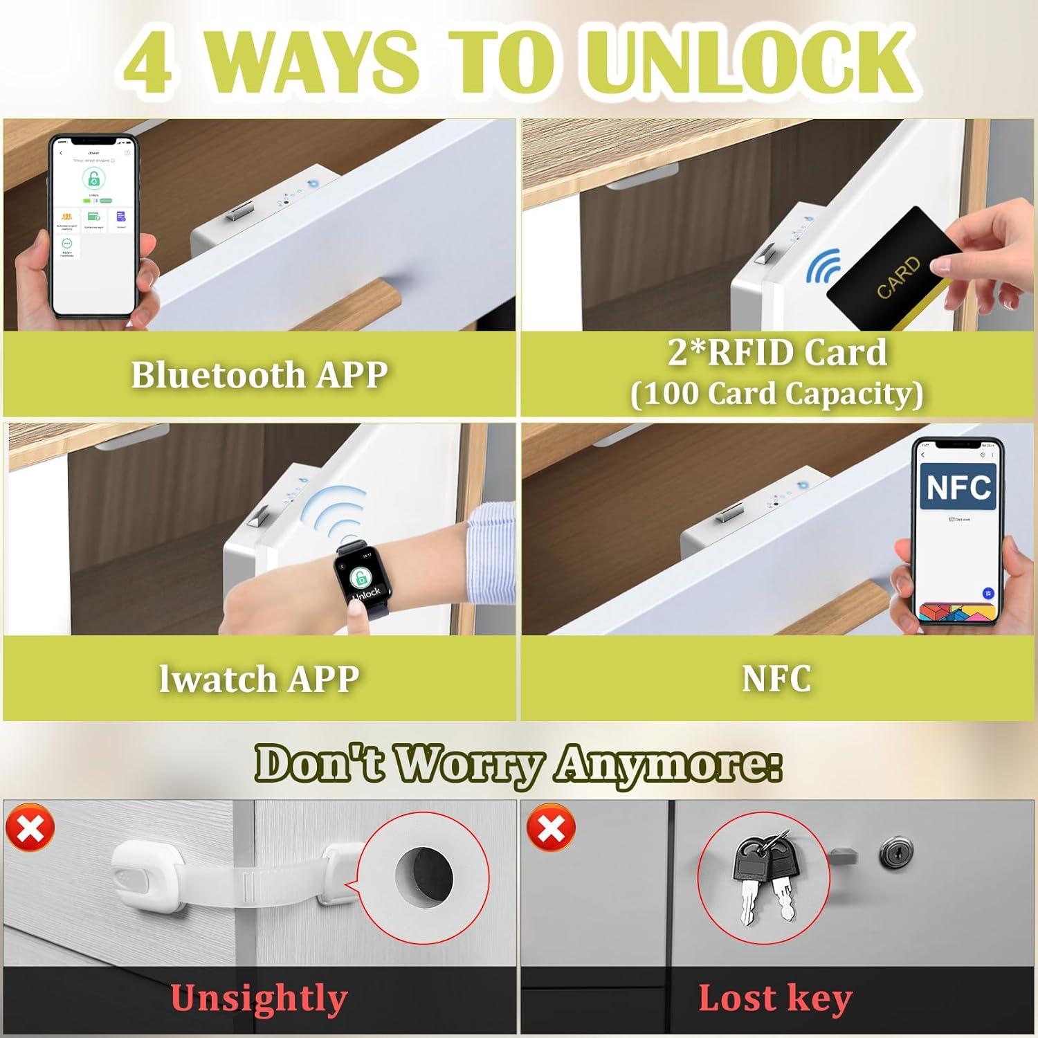 Cerradura Inteligente Eseesmart Oculta Bluetooth RFID Seguridad