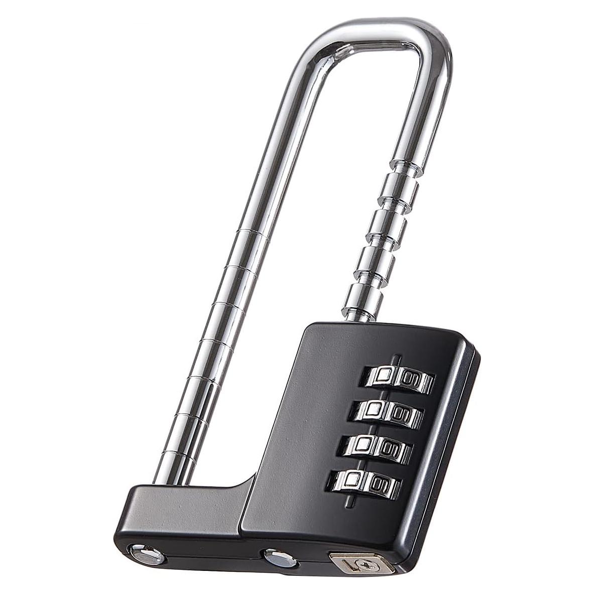 Candado de combinación ZGSJ 837 de acero inoxidable negro