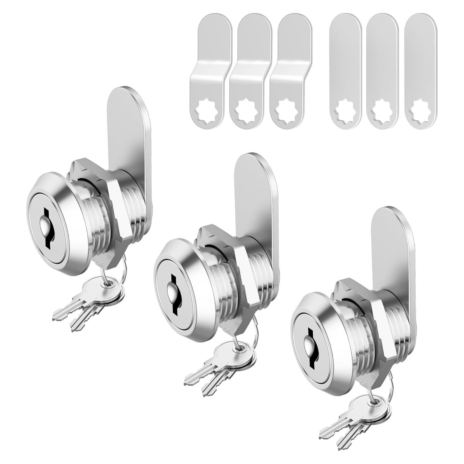 Cerraduras de Gabinete con Llaves BOZXYE 3 Pcs 1.59 cm