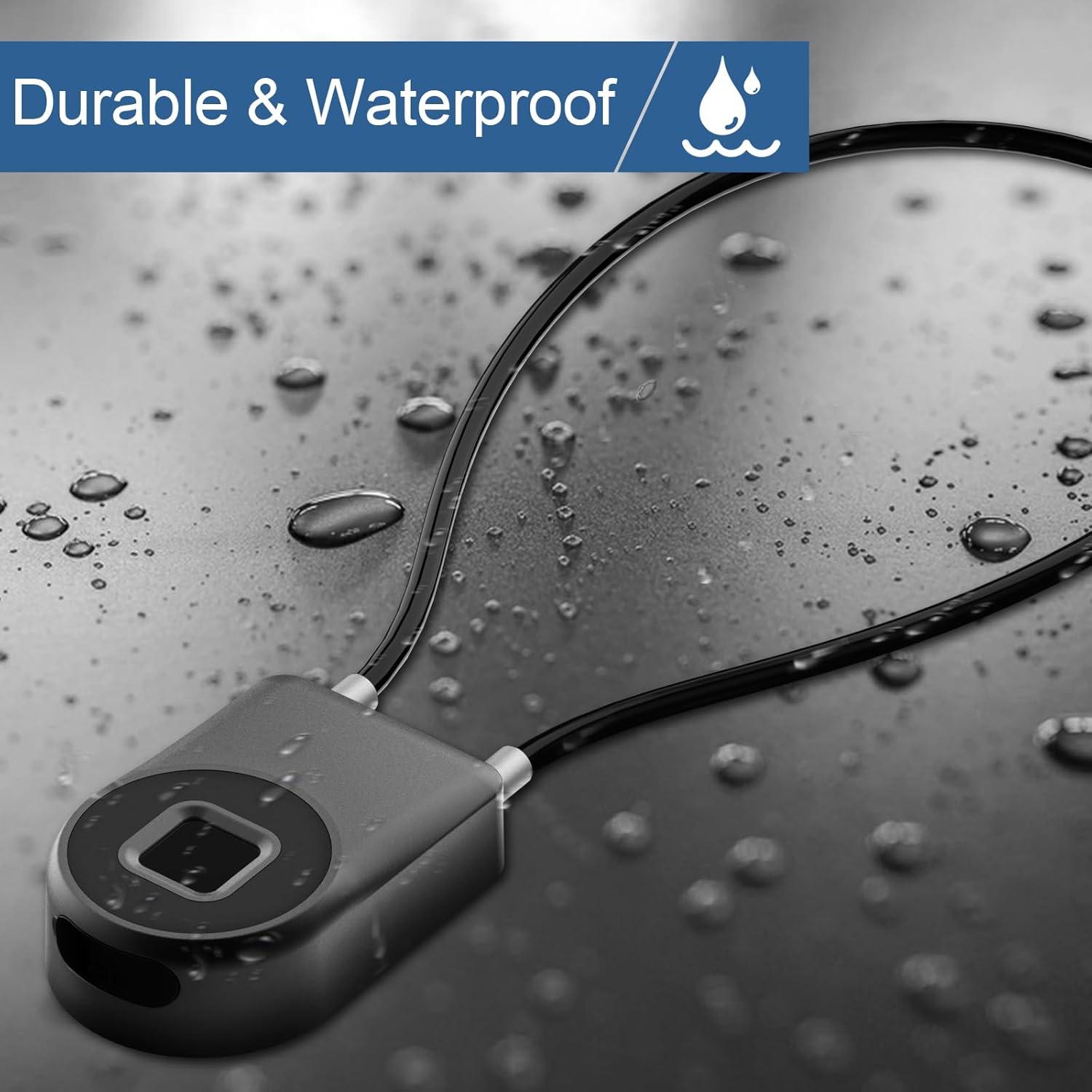 Candado Biométrico de Huella Dactilar Dhiedas Negro 15.24cm