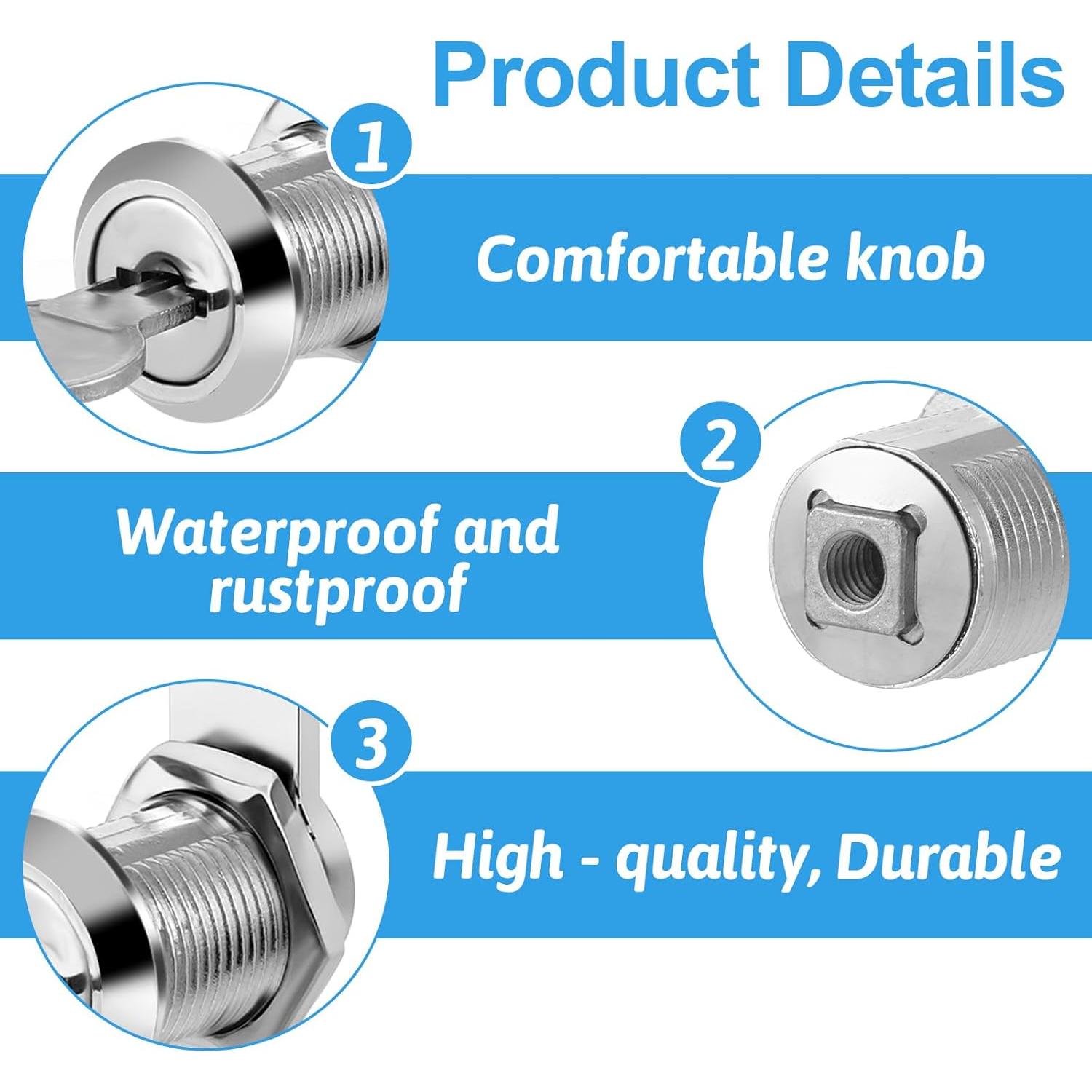 Juego de 2 Cerraduras de Cajón Trinkrittey con Llave Igual