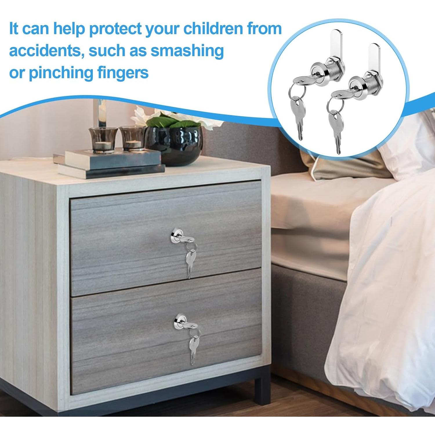 Juego de 2 Cerraduras de Cajón Trinkrittey con Llave Igual