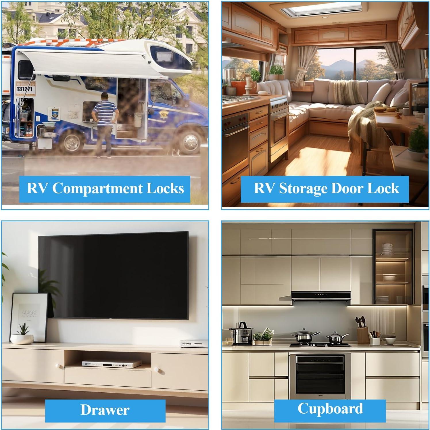 Juego de 2 Cerraduras de Cajón Trinkrittey con Llave Igual