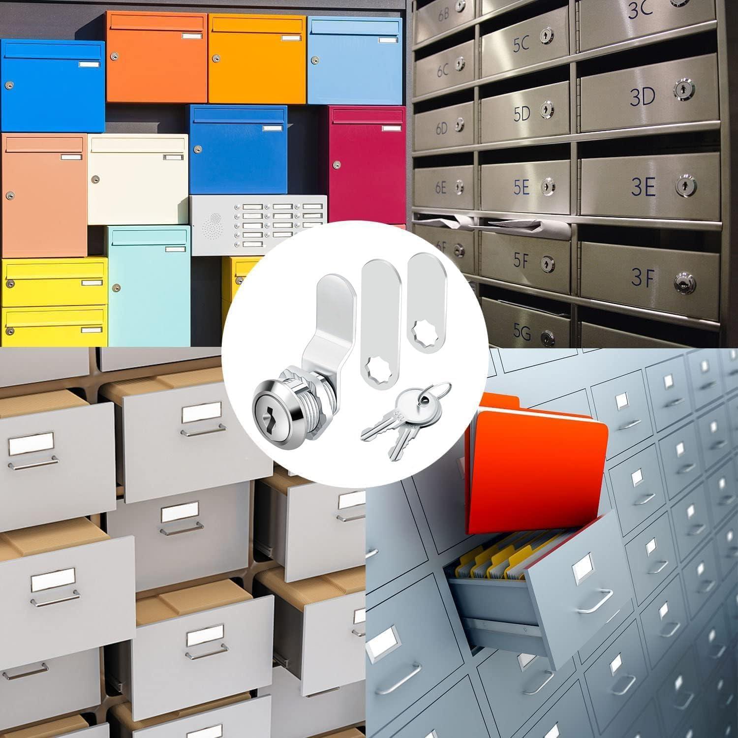 Cerradura de Cajón Zzbety 5/8" con Llave Igual - Zinc Cromado