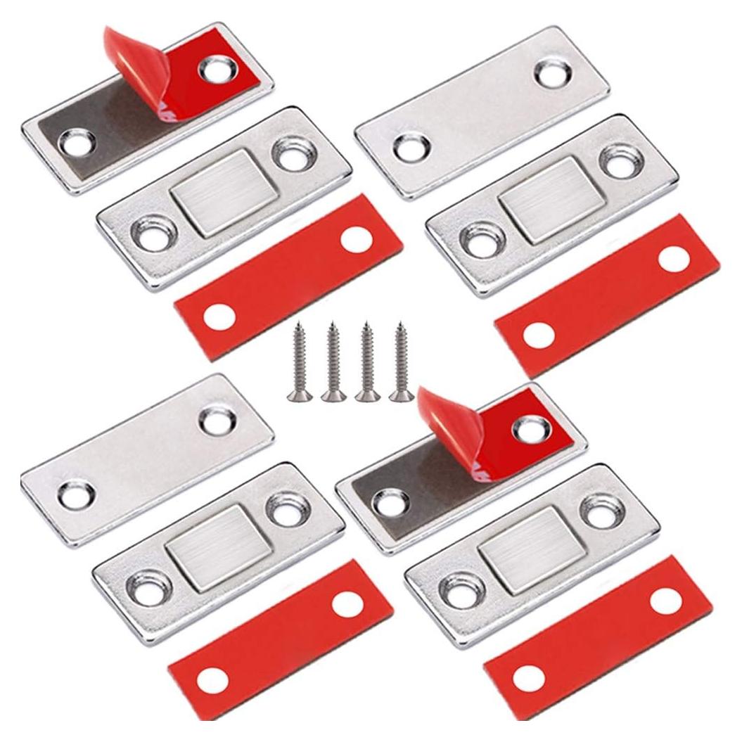 Cierre Magnético Jiayi Ultra Delgado 4 Paquete Plata 4.54 kg