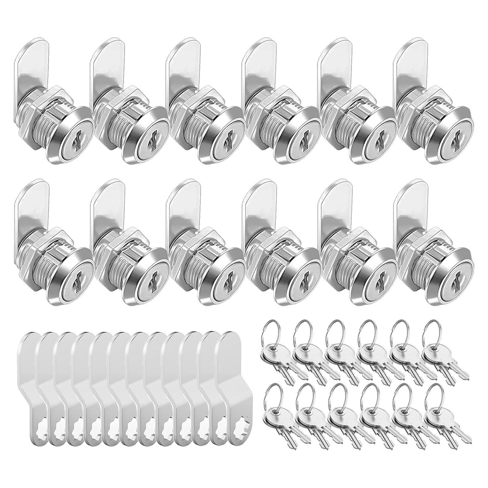 Cerraduras de Gabinete Sissinda 5/8" (16mm) con Llave - 12 Pcs