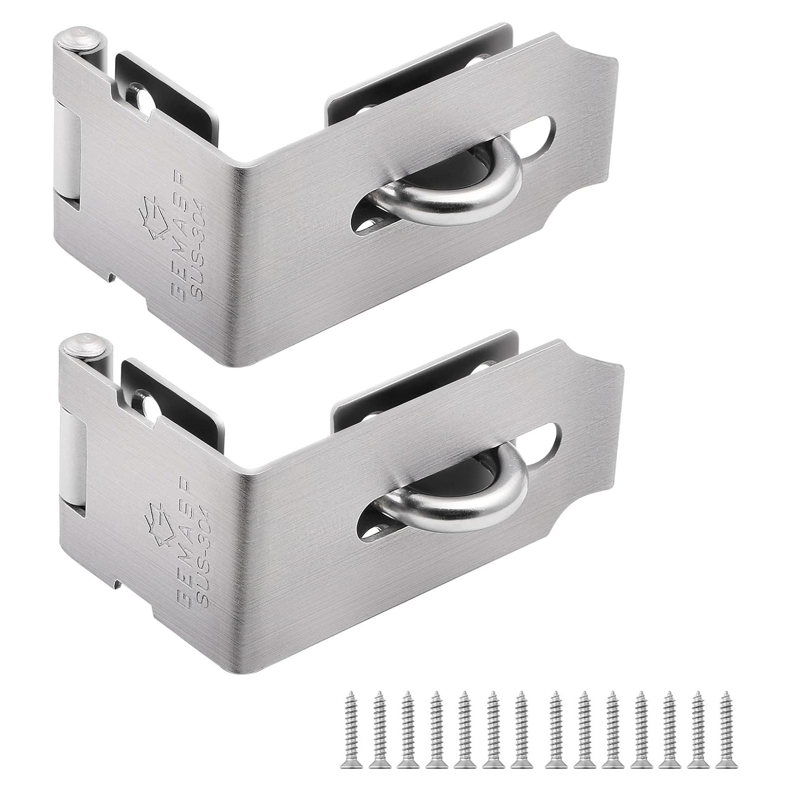 Cerradura de Hasp GEMASP 5 cm Acero Inoxidable 2 Piezas