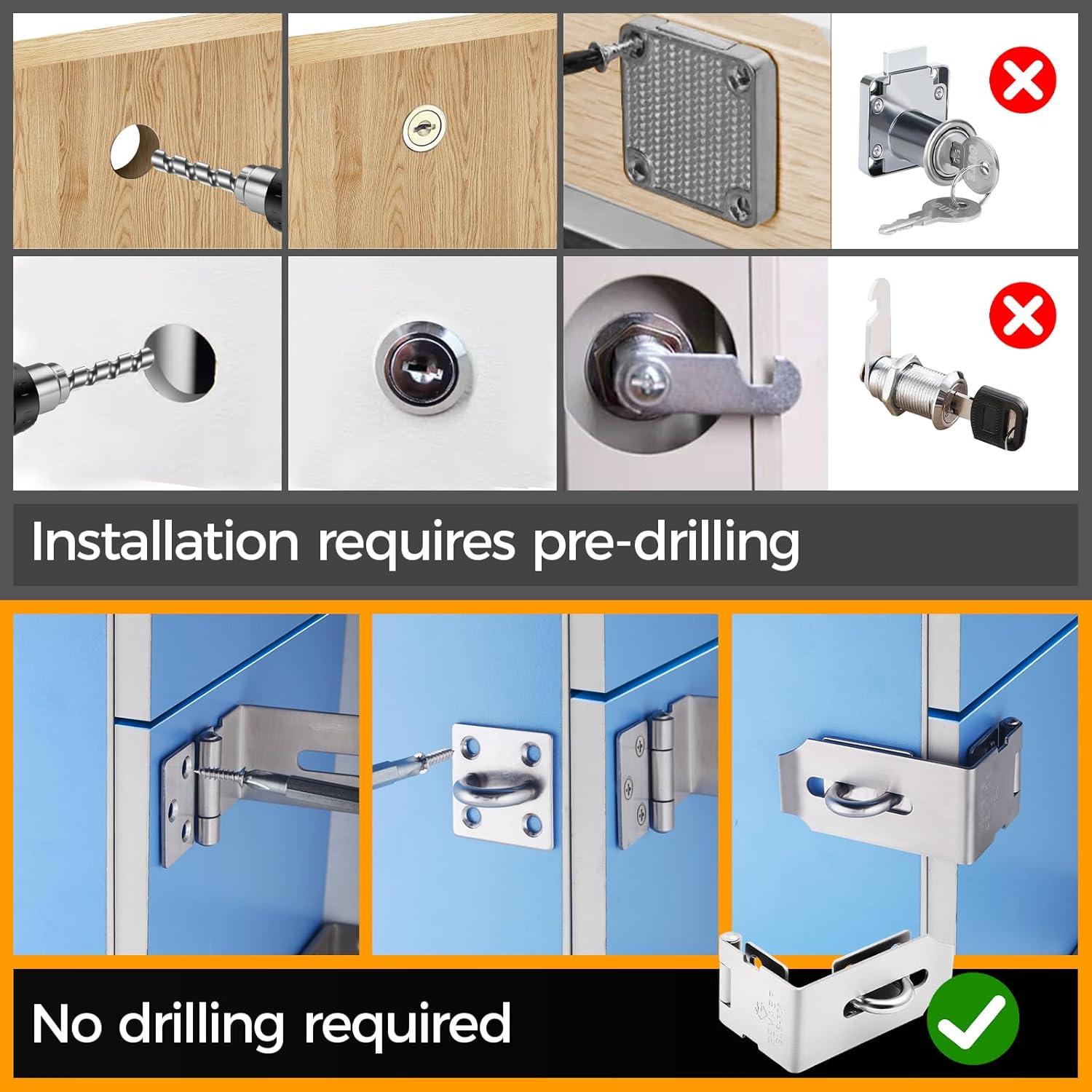 Cerradura de Hasp GEMASP 5 cm Acero Inoxidable 2 Piezas