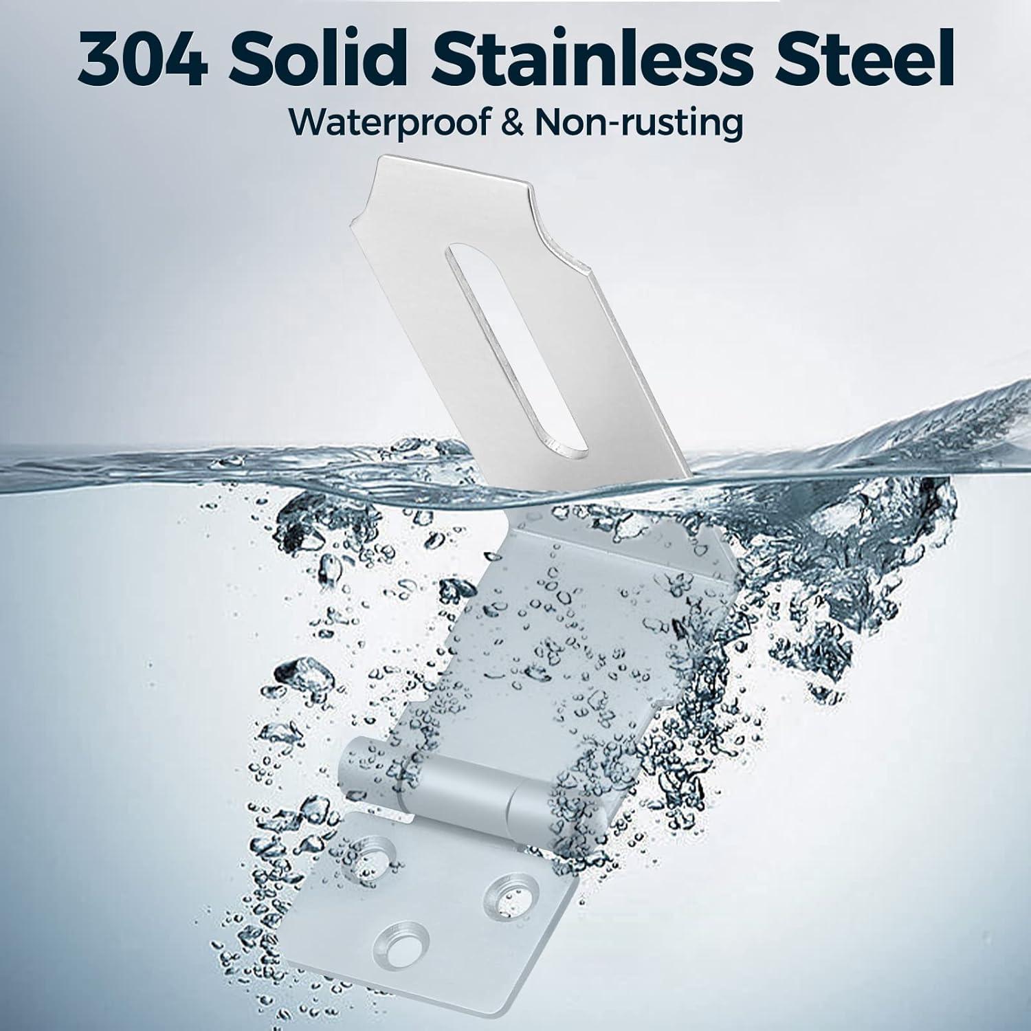 Cerradura de Hasp GEMASP 5 cm Acero Inoxidable 2 Piezas