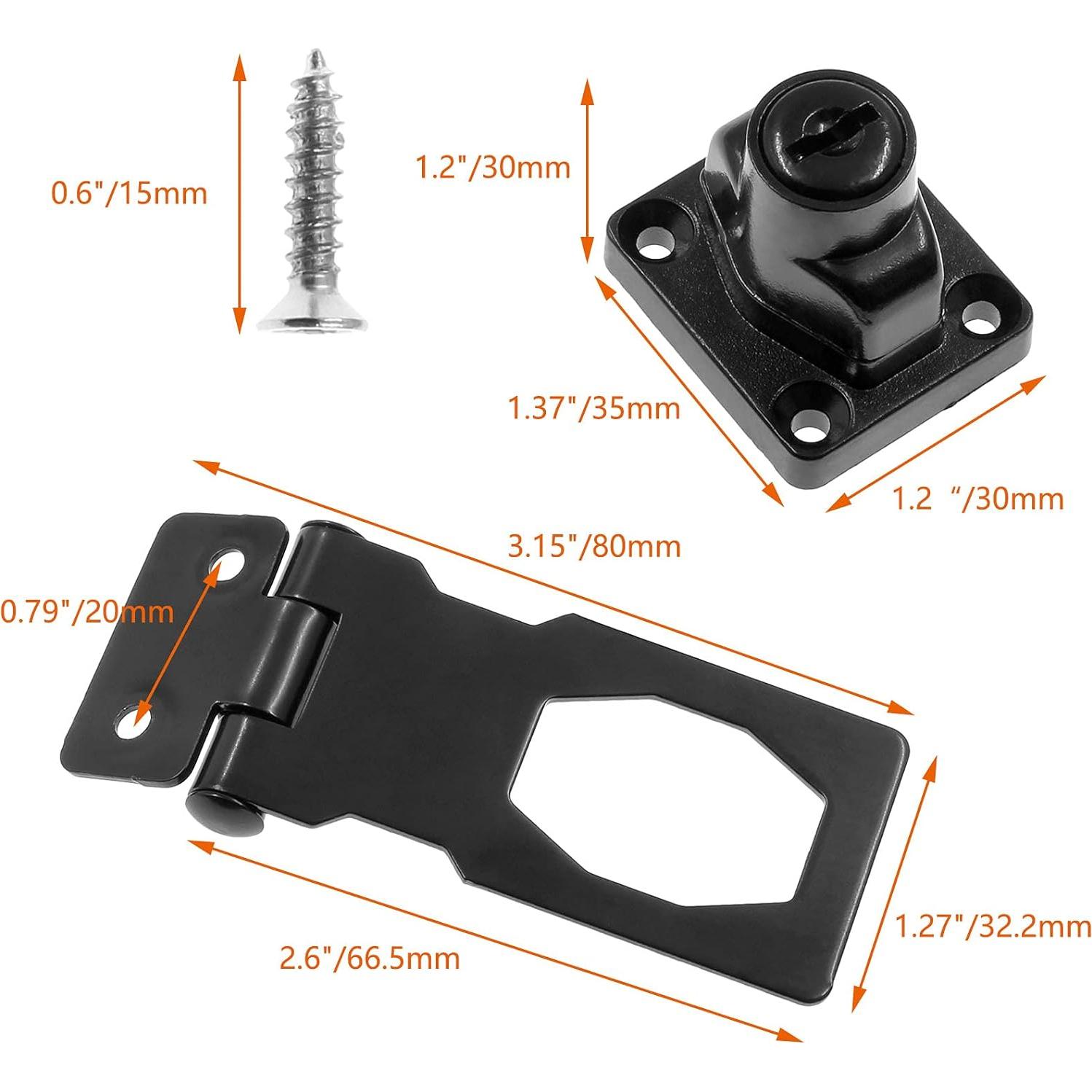 Cerraduras de Hasps Jiozermi 2 Unidades Acero Inoxidable 65x32mm
