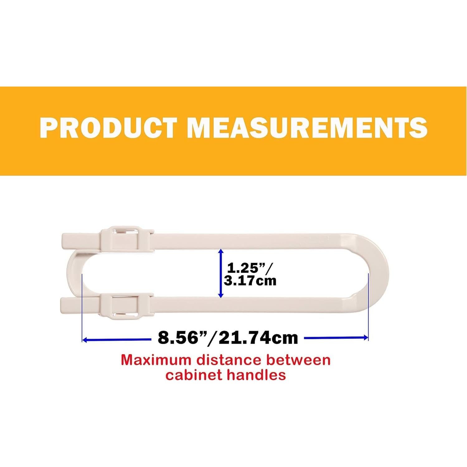 Cerraduras de Gabinete Dreambaby U Extra Largas - Paquete de 6