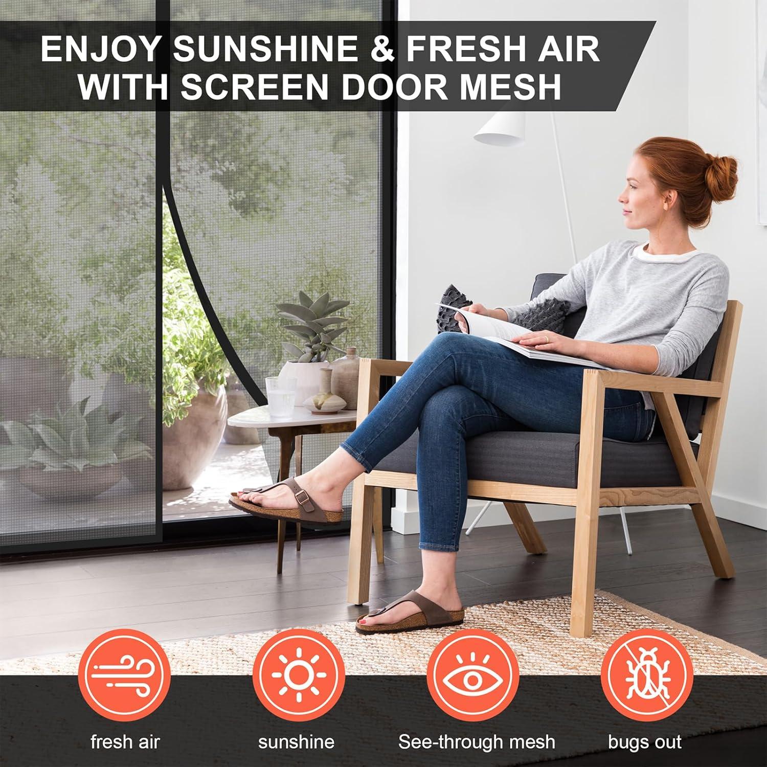 Puerta de Pantalla Magnética TONOS 91x203 cm Cierre Automático