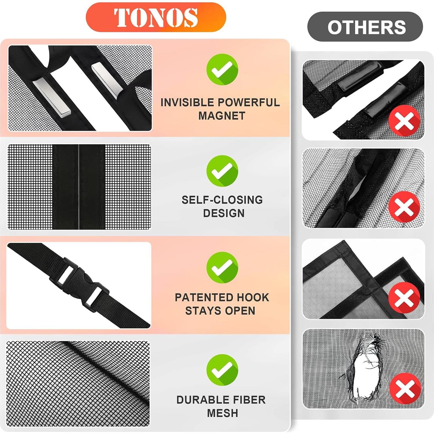 Puerta de Pantalla Magnética TONOS 91x203 cm Cierre Automático