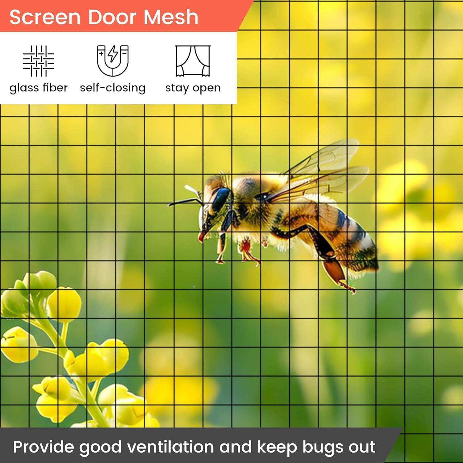 Puerta de Pantalla Magnética TONOS 91x203 cm Cierre Automático