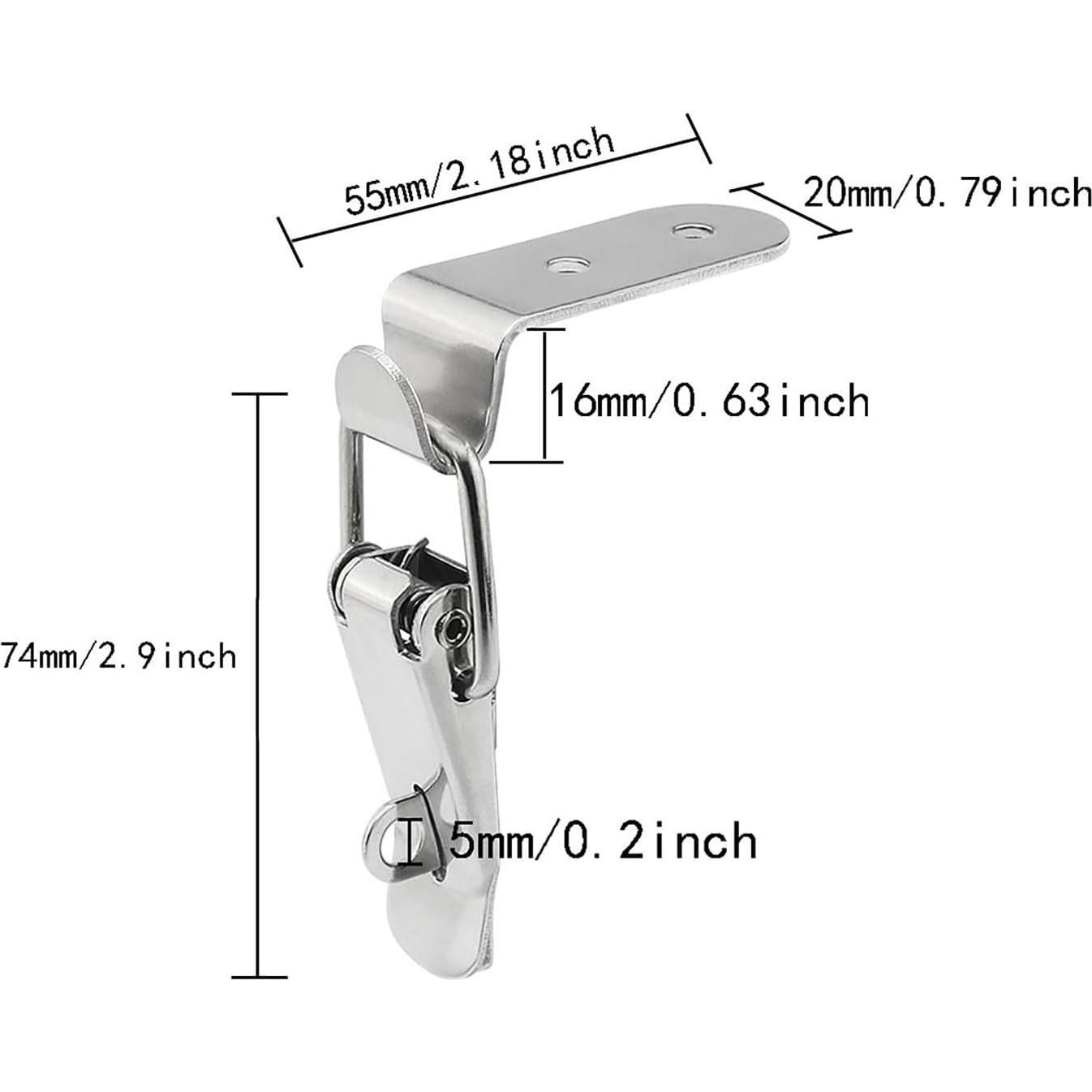 4 Pestillos de Acero Inoxidable 90 Grados ITROLLE para Caja