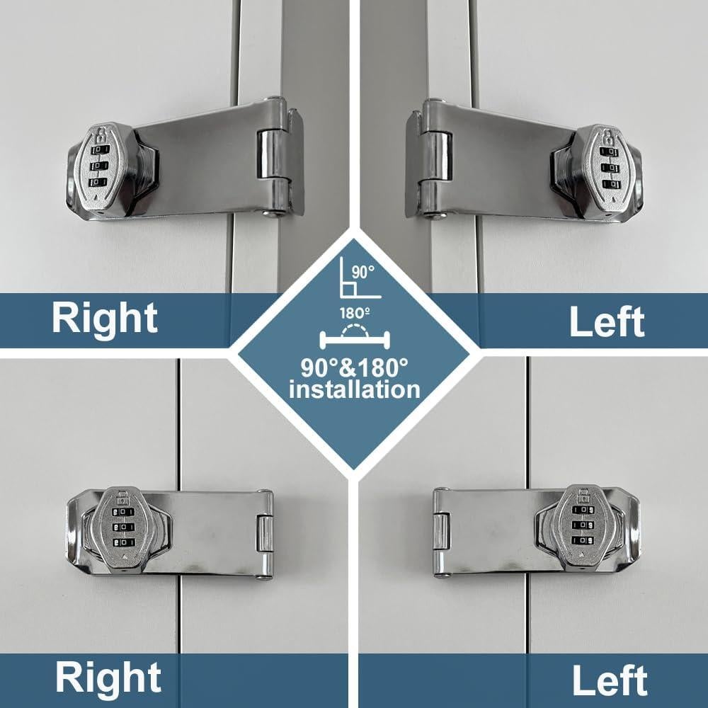 Cerraduras de Combinación Rotativas sin Llave VOLUKA Plata