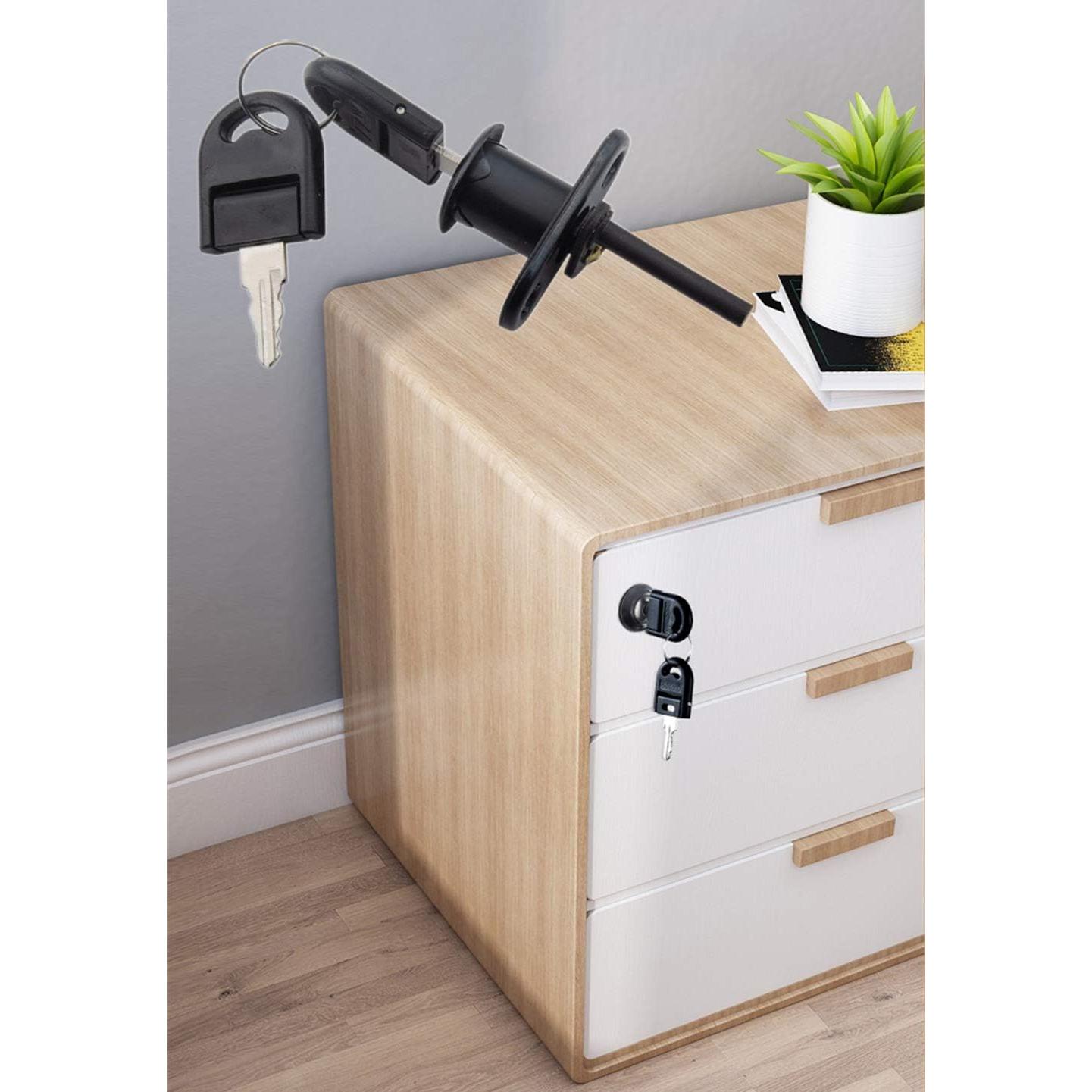 Cerraduras de Cajón HOWDIA con Llaves - 16mm, 2 Pcs, Zinc