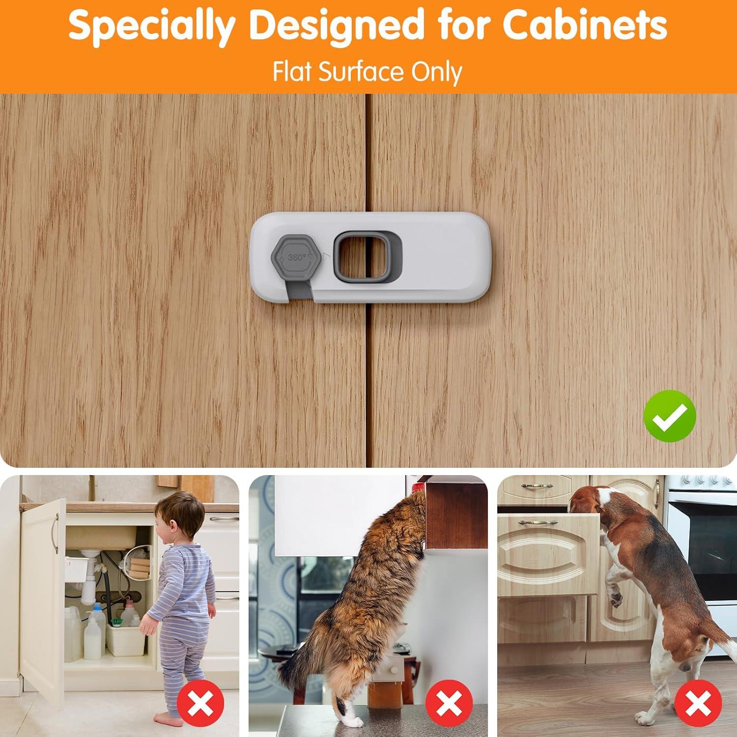 Cerraduras de Seguridad para Gabinetes Dorabaliy - 8 Unidades