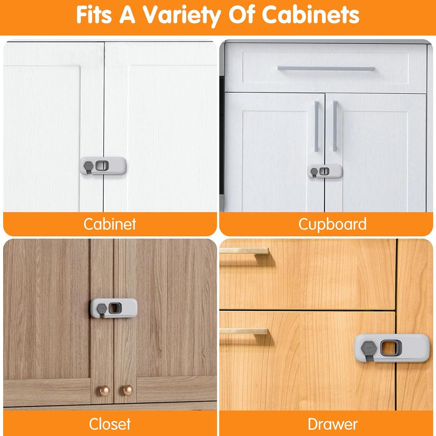 Cerraduras de Seguridad para Gabinetes Dorabaliy - 8 Unidades