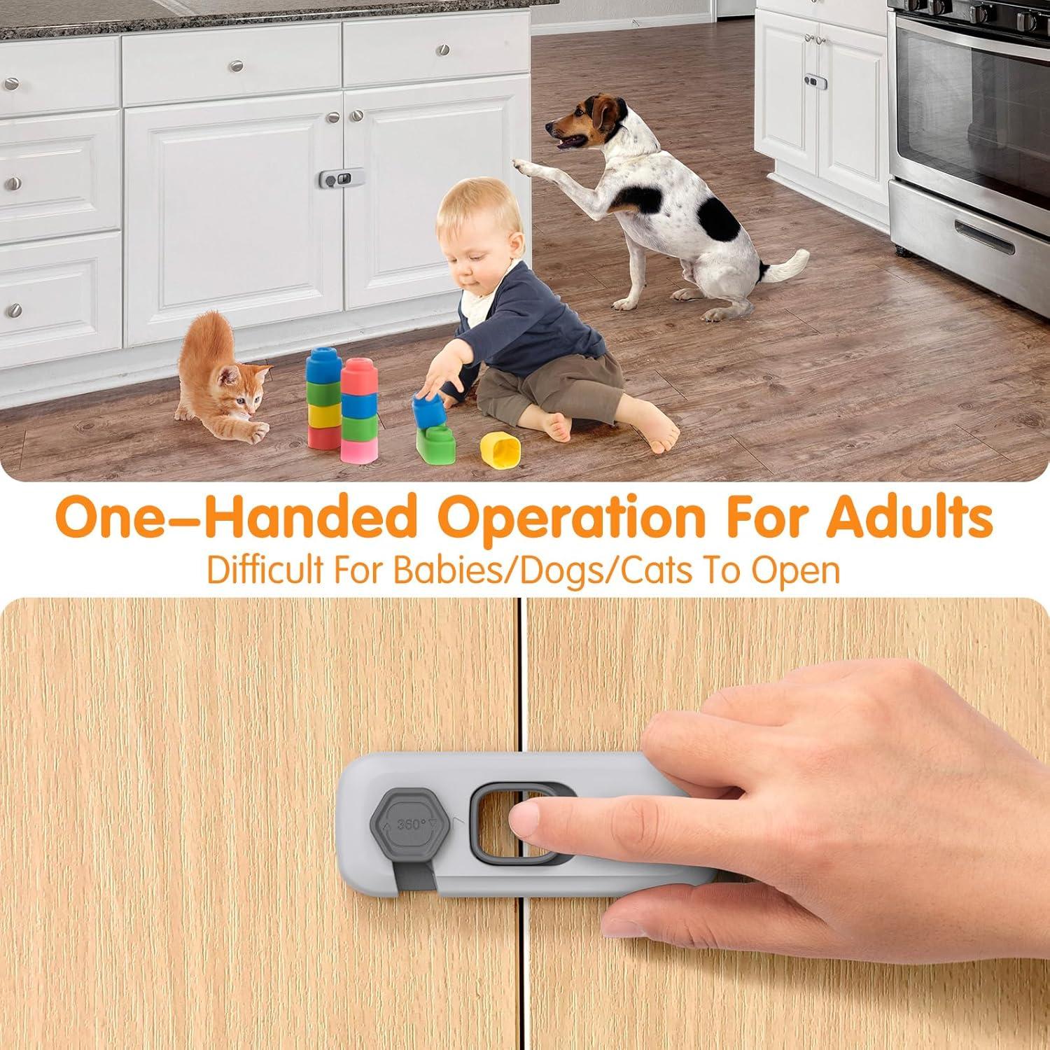 Cerraduras de Seguridad para Gabinetes Dorabaliy - 8 Unidades