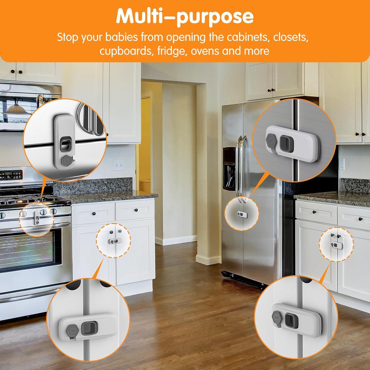 Cerraduras de Seguridad para Gabinetes Dorabaliy - 8 Unidades