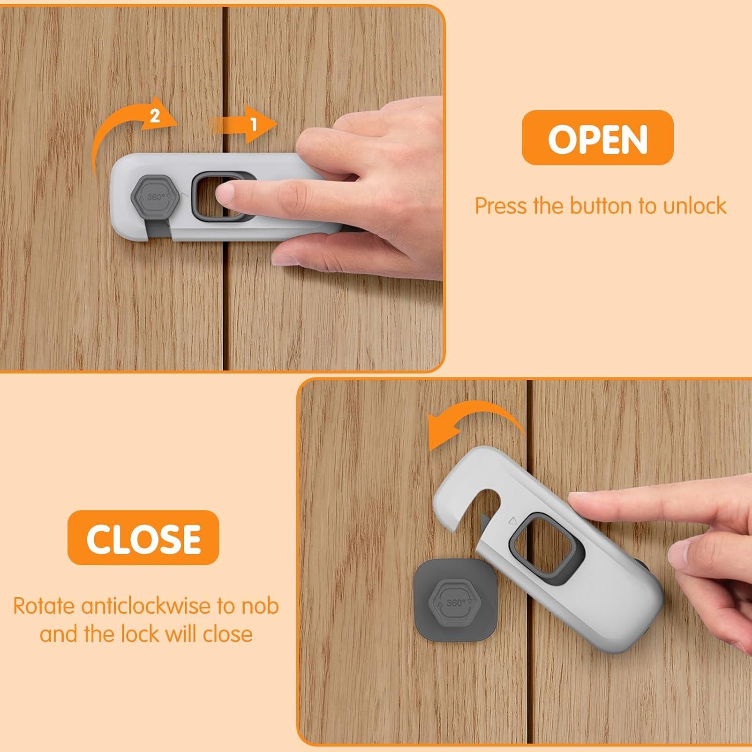 Cerraduras de Seguridad para Gabinetes Dorabaliy - 8 Unidades