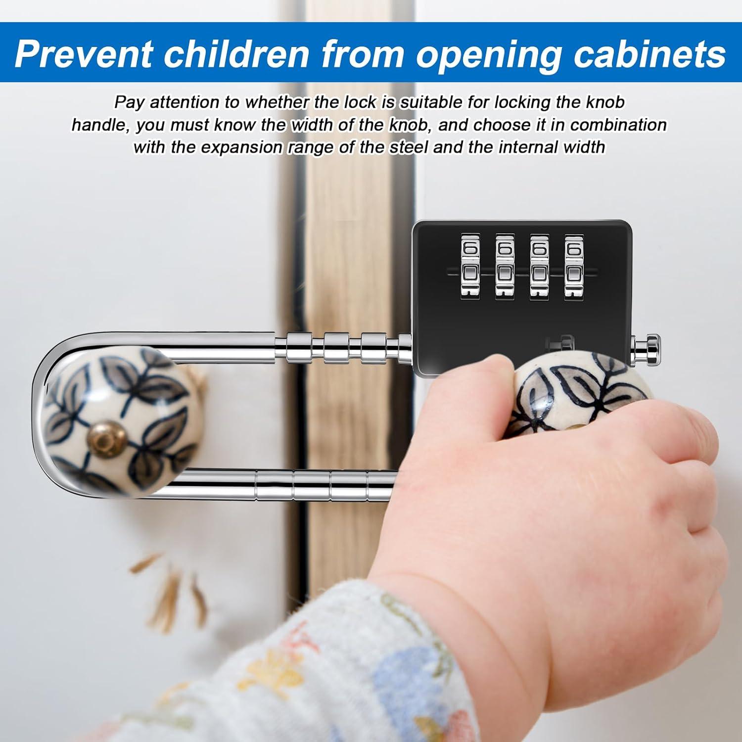 Cerraduras de Gabinete Gisafai 2 Piezas Combinación 4 Dígitos